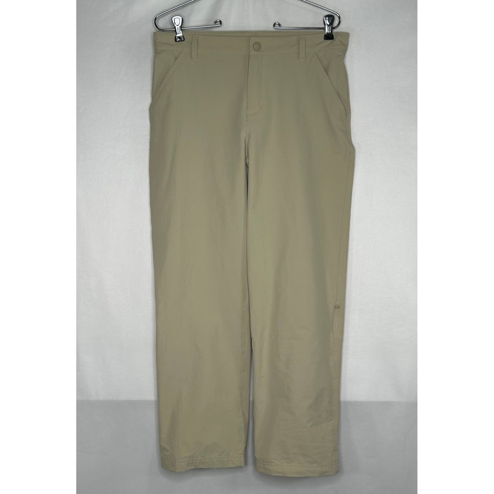 The North Face Girls XL 18 Tan Khaki Hiking Pants Roll Tab Outdoor Trousers